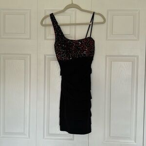 One shoulder cocktail dress